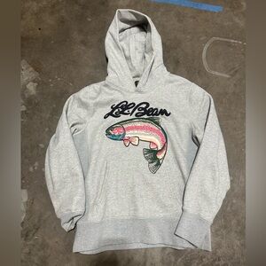 Todd Snyder LL bean trout hoodie gray pullover size large